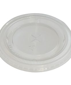 eGreen RPET Flat Lid with Straw Hole 93mm (Pack of 1000) (FN222)