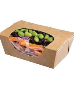 Colpac Zest Compostable Kraft Small Salad Boxes 500ml / 17oz (Pack of 250) (FP581)