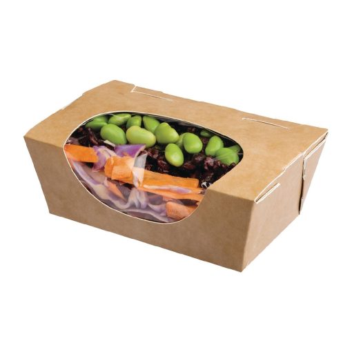 Colpac Zest Compostable Kraft Small Salad Boxes 500ml / 17oz (Pack of 250) (FP581)