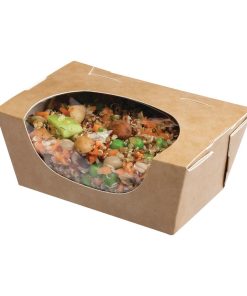 Colpac Zest Compostable Kraft Extra-Small Salad Boxes 375ml / 13oz (Pack of 250) (FP582)