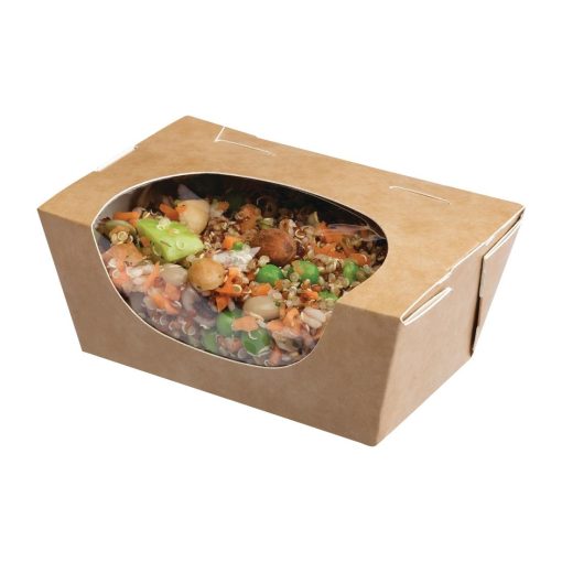 Colpac Zest Compostable Kraft Extra-Small Salad Boxes 375ml / 13oz (Pack of 250) (FP582)