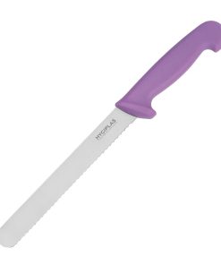 Hygiplas Bread Knife Purple Handle 20.5cm (FP731)