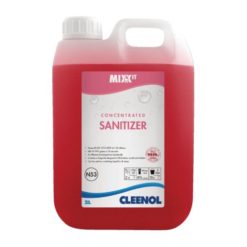 Cleenol Mixx It Surface Cleaner and Sanitiser 2Ltr (Pack of 2) (FS082)