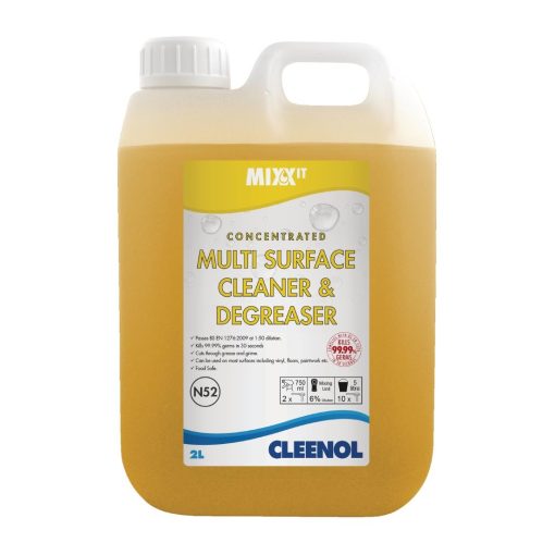 Cleenol Mixx It Multi Purpose Surface Cleaner and Degreaser 2Ltr (Pack of 2) (FS094)