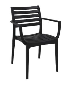 Artemis Arm Chair Black (Pack of 2) (FS445)