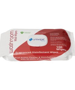 Uniwipe Washroom Sanitising  Midi-Wipes (Pack 100) (FS702)