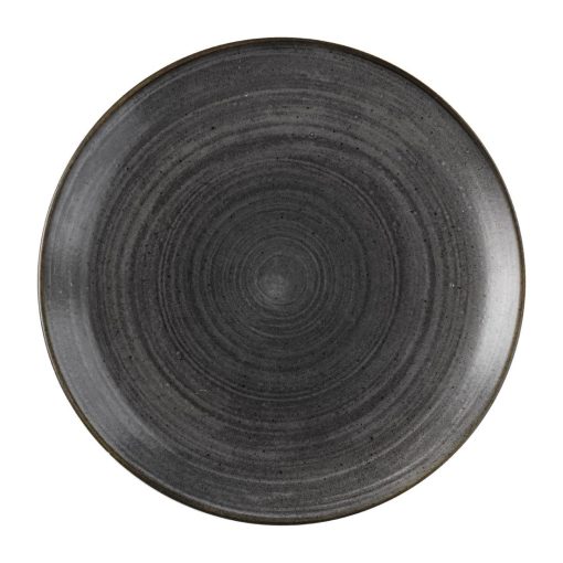 Churchill Stonecast Raw Evolve Coupe Plate Black 286mm (Pack of 12) (FS836)