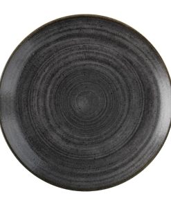 Churchill Stonecast Raw Evolve Coupe Plate Black 260mm (Pack of 12) (FS837)