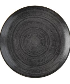 Churchill Stonecast Raw Evolve Coupe Plate Black 219mm (Pack of 12) (FS838)