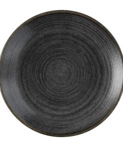 Churchill Stonecast Raw Evolve Coupe Plate Black 165mm (Pack of 12) (FS839)