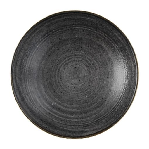 Churchill Stonecast Raw Coupe Bowl Black 184mm (Pack of 12) (FS841)