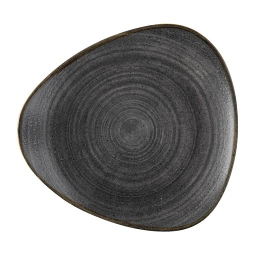 Churchill Stonecast Raw Lotus Plate Black 254mm (Pack of 12) (FS842)