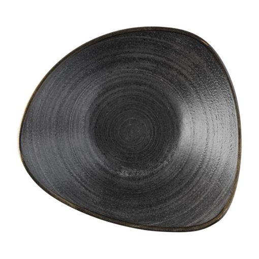 Churchill Stonecast Raw Lotus Bowl Black 229mm (Pack of 12) (FS844)