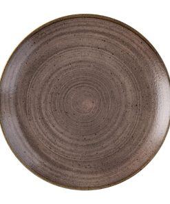 Churchill Stonecast Raw Evolve Coupe Plate Brown 219mm (Pack of 12) (FS848)