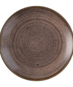 Churchill Stonecast Raw Evolve Coupe Plate Brown 165mm (Pack of 12) (FS849)