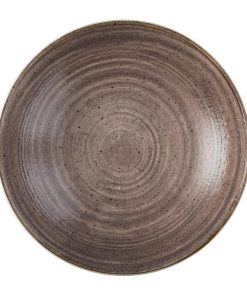 Churchill Stonecast Raw Coupe Bowl Brown 184mm (Pack of 12) (FS851)