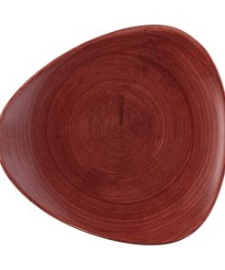 Churchill Stonecast Patina Lotus Plate Red Rust 229mm (Pack of 12) (FS885)