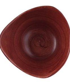 Churchill Stonecast Patina Triangular Bowl Red Rust 152mm (Pack of 12) (FS887)
