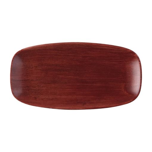 Churchill Stonecast Patina Chefs Oblong Plate Red Rust 287x152mm (Pack of 12) (FS888)