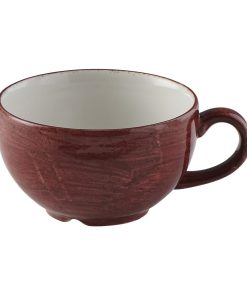 Churchill Stonecast Patina Cappuccino Cup Red Rust 340ml (Pack of 12) (FS890)