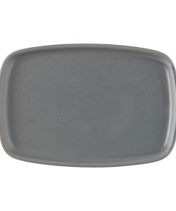 Churchill Emerge Seattle Oblong Plate Grey 222x152mm (Pack of 6) (FS957)