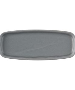 Churchill Emerge Seattle Oblong Plate Grey 254x77mm (Pack of 6) (FS958)