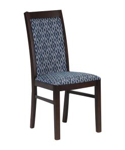 Brooklyn Padded Back Dark Walnut Dining Chair with Black Diamond Padded Seat and Back (Pack of 2) (FT413)