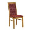 Brooklyn Padded Back Soft Oak Dining Chair with Red Diamond Padded Seat and Back (Pack of 2) (FT416)
