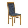 Brooklyn Padded Back Soft Oak Dining Chair with Black Diamond Padded Seat and Back (Pack of 2) (FT417)
