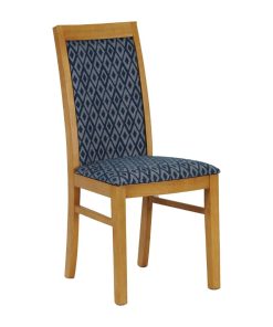 Brooklyn Padded Back Soft Oak Dining Chair with Black Diamond Padded Seat and Back (Pack of 2) (FT417)