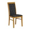 Brooklyn Padded Back Soft Oak Dining Chair with Blue Diamond Padded Seat and Back (Pack of 2) (FT418)