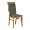 Brooklyn Padded Back Soft Oak Dining Chair with Green Diamond Padded Seat and Back (Pack of 2) (FT419)