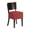 Asti Padded Dark Walnut Dining Chair with Red Diamond Deep Padded Seat and Back (Pack of 2) (FT420)