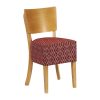 Asti Padded Soft Oak Dining Chair with Red Diamond Deep Padded Seat and Back (Pack of 2) (FT424)