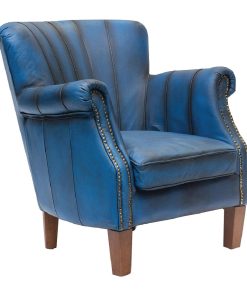 Lancaster Leather Chair Blue (FT444)