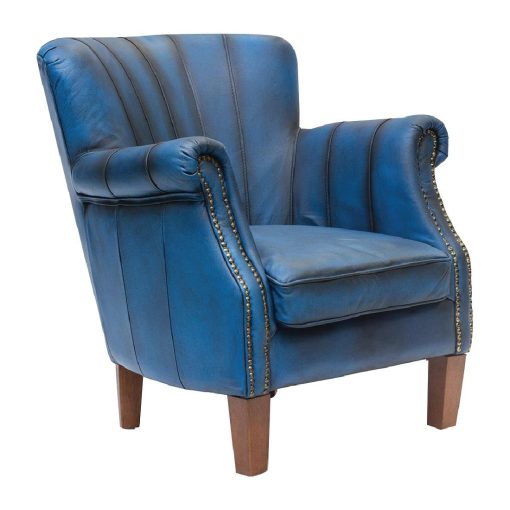 Lancaster Leather Chair Blue (FT444)