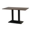 Turin Metal Base Pedestal Rectangle Table with Dark Wood Top 1200x700mm (FT503)