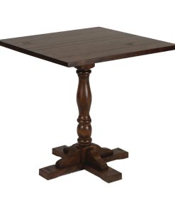 Oxford Vintage Wood Pedestal Square Table 760x760 (FT510)