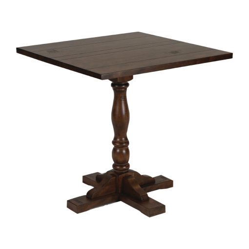 Oxford Vintage Wood Pedestal Square Table 760x760 (FT510)
