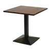 Turin Metal Base Pedestal Square Table with Vintage Top 760x760mm (FT512)