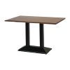 Turin Metal Base Pedestal Rectangle Table with Vintage Top 1200x760mm (FT515)