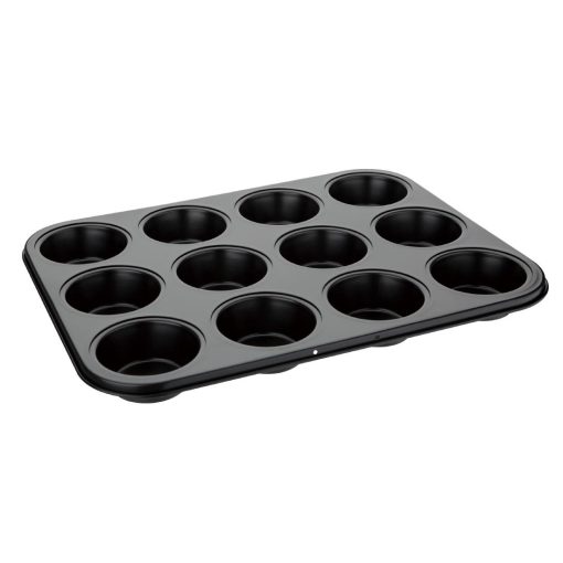 Vogue Carbon Steel Non-Stick Muffin Tray 12 Cup (GD011)