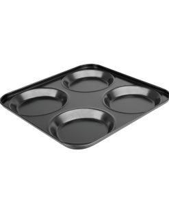 Vogue Carbon Steel Non-Stick Yorkshire Pudding Tray 4 Cup (GD012)