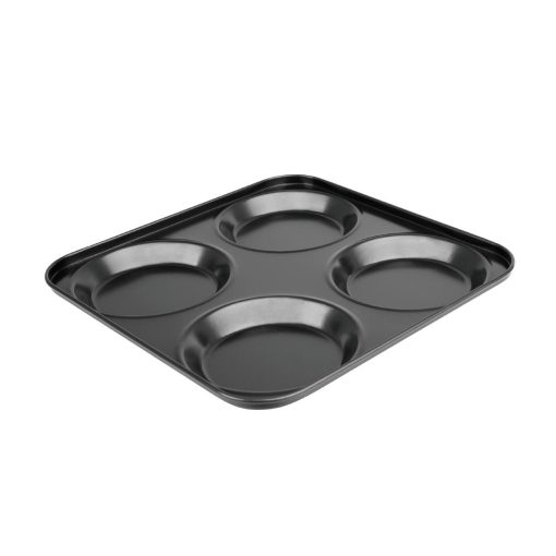 Vogue Carbon Steel Non-Stick Yorkshire Pudding Tray 4 Cup (GD012)
