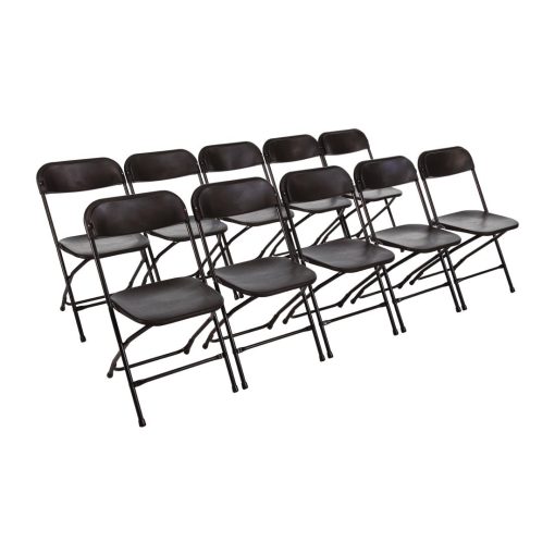 Bolero PP Folding Chairs Black (Pack of 10) (GD386)