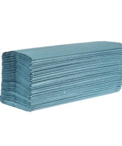 Jantex C Fold Paper Hand Towels Blue 1-Ply 192 Sheets (Pack of 12) (GD832)
