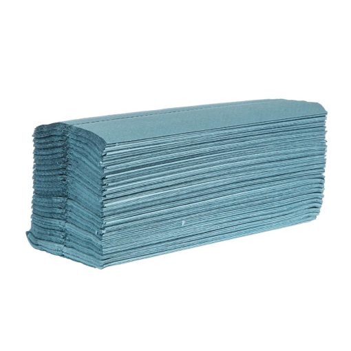 Jantex C Fold Paper Hand Towels Blue 1-Ply 192 Sheets (Pack of 12) (GD832)