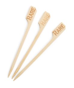 Biodegradable Bamboo Steak Markers Rare (Pack of 100) (GE895)