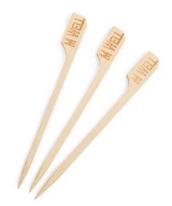 Biodegradable Bamboo Steak Markers Medium Well (Pack of 100) (GE898)
