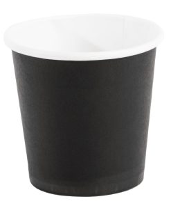 Fiesta Disposable Espresso Cups Single Wall Black 112ml / 4oz (Pack of 1000) (GF018)